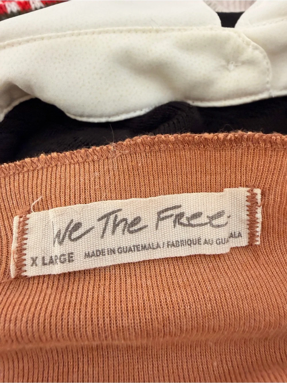 We the Free tan scoop neck knit blouse bell sleeves